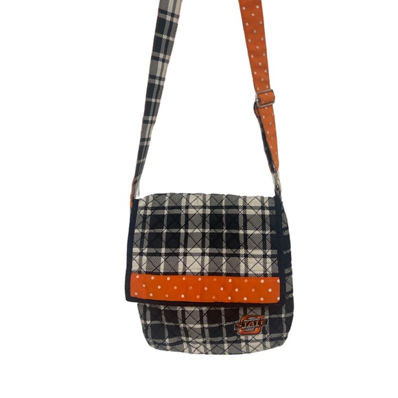 OSU ❗️Cowboys Plaid Polka Dot Quilted Crossbody Bag - Picture 2 of 8